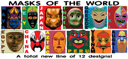 Examples of masks from different Cultures from around the world